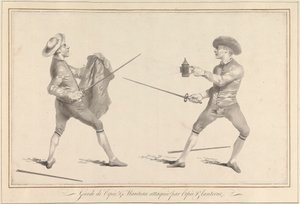 Guarda Espada e Manto Atacado por Espada e Lanterna