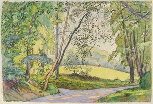 木々の間、1910-15（紙にトイレ） 作： James Hamilton Hay