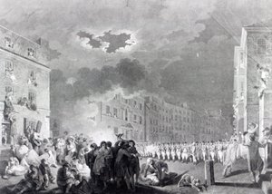 Broad Streetでの暴動、1780年6月 作： James Heath