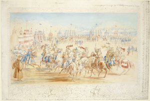 The Melee（No. 1）、1839（紙に鉛筆とトイレ）