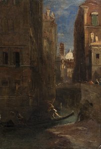 ヴェネツィア、1844年にサンジョルジョデイグレチに向かって（カードに油彩） 作： James Holland