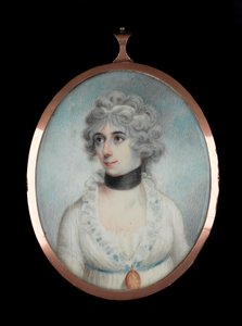 身元不明の婦人（1801-1881）1820年頃（水彩、象牙） 作： James Holmes