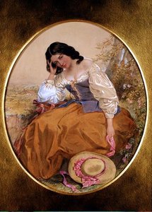 女性像 - 瞑想 作： James II Fisher