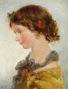 若い女の子の肖像画 作： James II Fisher