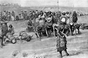 ギデオン、三百を選ぶ by ティソ - 聖書 作： James Jacques Joseph (after) Tissot