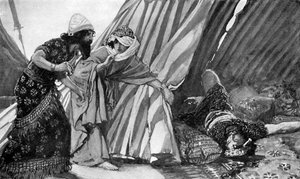 死んだシセラをバラクに見せるヤエル - 聖書 作： James Jacques Joseph (after) Tissot