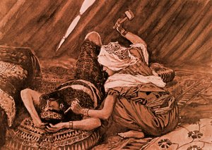 ヤエルはシセラを打ち、彼を殺した」J・ジェイムズ・ティソ作 作： James Jacques Joseph (after) Tissot