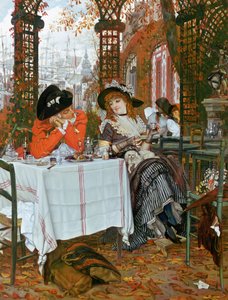 昼食会（Un Dejeuner）、1868年頃 作： James Jacques Joseph Tissot