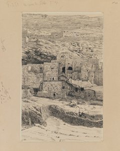 シロアムの村の一角、主イエス・キリストの生涯からのイラスト（板紙にインクとグラファイト） 作： James Jacques Joseph Tissot