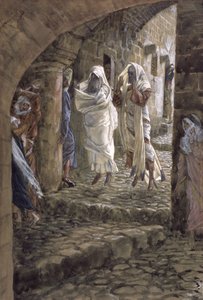 エルサレムの通りの死者の御出現、キリストの生涯の挿絵、1886-94年（板紙にトイレとガッシュ） 作： James Jacques Joseph Tissot