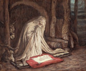 私たちの主イエス・キリストの誕生、キリストの生涯の挿絵、1886-94年（板紙にガッシュ） 作： James Jacques Joseph Tissot