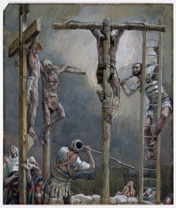 泥棒の足の骨折、「キリストの生涯」のイラスト、1886-94年頃（板紙に水彩とグワッシュ）