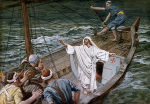 テンペストのキリスト、The Life of Christのイラスト、1886-94年（板紙にトイレとガッシュ）