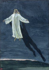 高山に登ったキリスト、「キリストの生涯」のイラスト、1886-94年（板紙にトイレとガッシュ） 作： James Jacques Joseph Tissot