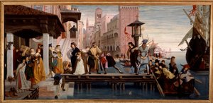 放蕩息子の旅立ち。ジャック・ジョセフ(Jacques-Joseph) Tissot dit James Tissot (1836-1902)の絵画、Ec.Fr. 作： James Jacques Joseph Tissot