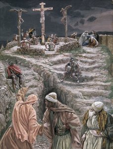Eloi Eloi Lama Sabacthani、「The Life of Christ」のイラスト、1884-96年（WC＆ガッシュ、板紙）