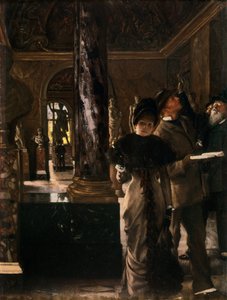 ルーブルの外国人訪問者、1880年頃 作： James Jacques Joseph Tissot