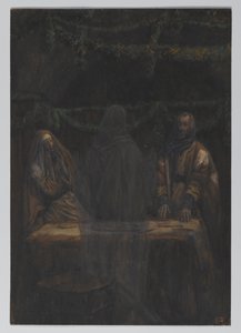 彼は彼らの視界から消えた、私たちの主イエス・キリストの生涯からの挿絵、1886-94（紙の黒鉛の上にトイレ） 作： James Jacques Joseph Tissot
