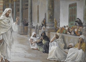 神である彼は神の言葉を聞く、私たちの主イエス・キリストの生涯からの描写、1886-94（紙の黒鉛の上にトイレ） 作： James Jacques Joseph Tissot