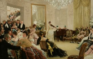 ハッシュ！（コンサート）1875年頃（油彩・カンヴァス） 作： James Jacques Joseph Tissot