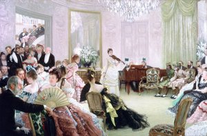 Hush !、コンサート、c1875 作： James Jacques Joseph Tissot