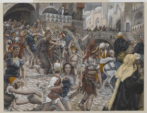 イエスはカイアファスからピラトへと導き、私たちの主イエス・キリストの生涯からの挿絵、1886-94年（紙の黒鉛の上にトイレ） 作： James Jacques Joseph Tissot