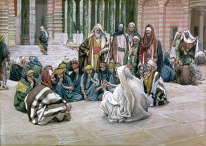 財務省で語るイエス、キリストの生涯の挿絵、1886-96年（板紙にガッシュ） 作： James Jacques Joseph Tissot