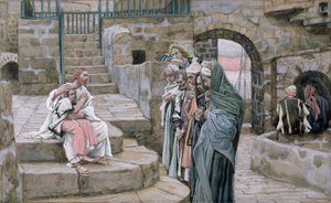 イエスと幼い子供、キリストの生涯の挿絵、1886-94年（板紙にトイレとガッシュ） 作： James Jacques Joseph Tissot