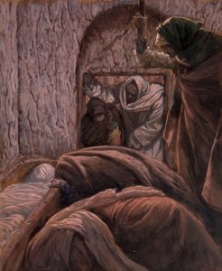 墓の中のイエス、キリストの生涯の挿絵、1884-96年（板紙にトイレとガッシュ） 作： James Jacques Joseph Tissot