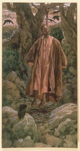 ユダは自分自身を吊るす、キリストの生涯の挿絵、1886-96年（板紙にガッシュ） 作： James Jacques Joseph Tissot