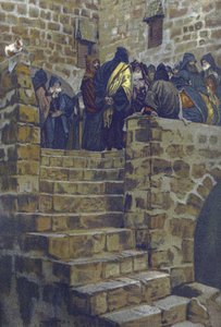 La deliberation nefaste de Joseph Caiphe - The Evil Counsel of Caiaphas - from the "The Life of Our Lord Jesus Christ" - 1899 by James Tissot - La vie de notre seigneur Jesus Christ, by Jacques Joseph (Jacques-Joseph) Tissot dit James Tissot (1836-1902) 作： James Jacques Joseph Tissot