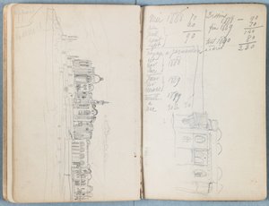 1880年代後半の私たちの主イエス・キリストの生涯のためのスケッチのアルバムのページ（グラファイトと紙に洗う） 作： James Jacques Joseph Tissot