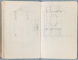 1880年代後半の私たちの主イエス・キリストの生涯のためのスケッチのアルバムのページ（グラファイトと紙に洗う） 作： James Jacques Joseph Tissot