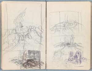 1880年代後半の私たちの主イエス・キリストの生涯のためのスケッチのアルバムのページ（グラファイトと紙に洗う） 作： James Jacques Joseph Tissot