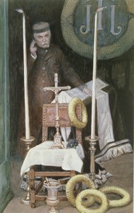 巡礼者の肖像（自画像）、「キリストの生涯」のイラスト、1886-96年（板紙にガッシュ） 作： James Jacques Joseph Tissot