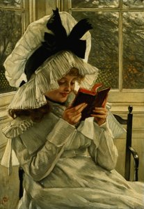 本を読む、1872年頃 作： James Jacques Joseph Tissot