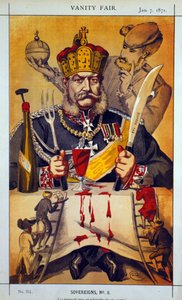 1871年のバニティフェアのソブリン8番の漫画 作： James Jacques Joseph Tissot