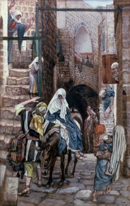 セントジョセフがベツレヘムに宿を求める、キリストの生涯の挿絵、1886-94年 作： James Jacques Joseph Tissot