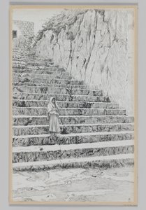預言者の墓に至るまでのステップ、私たちの主イエス・キリストの生涯からのイラスト 作： James Jacques Joseph Tissot