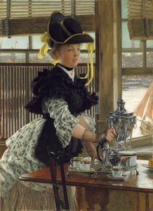 お茶、1872年。 作： James Jacques Joseph Tissot