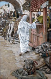 聖マタイの召命、「キリストの生涯」のイラスト、1886-94年（板紙にトイレとガッシュ） 作： James Jacques Joseph Tissot
