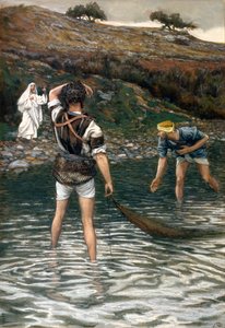 聖ペテロと聖アンドリューの召し、キリストの生涯の挿絵、1886-94年 作： James Jacques Joseph Tissot