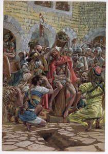 いばらの冠、「キリストの生涯」のイラスト、1886-94年頃（板紙に水彩とグワッシュ） 作： James Jacques Joseph Tissot
