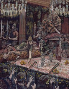 ヘロディアの踊りの娘、キリストの生涯の挿絵、1886-94年（板紙にトイレとガッシュ） 作： James Jacques Joseph Tissot