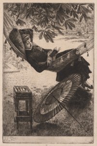 ハンモック、1880。 作： James Jacques Joseph Tissot
