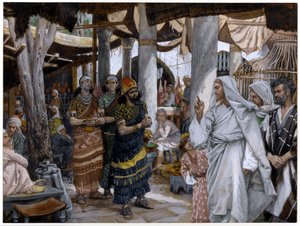 定規の息子の癒し、キリストの生涯の挿絵、1884-96年（板紙にトイレとガッシュ） 作： James Jacques Joseph Tissot