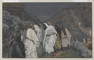 聖ペテロの抗議、私たちの主イエス・キリストの生涯からの挿絵、1886-94（紙の黒鉛の上にトイレ）