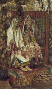 カナでの結婚式、「キリストの生涯」のイラスト、1886-96年（板紙にガッシュ）