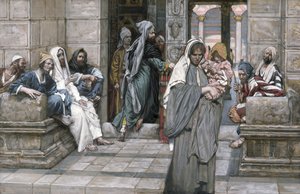 未亡人のダニ、「キリストの生涯」のイラスト、1884-96年（板紙にトイレとガッシュ） 作： James Jacques Joseph Tissot