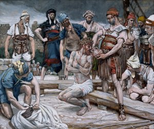 ミルラと混合したワイン、「キリストの生涯」のイラスト、1884-96年（板紙にトイレとガッシュ） 作： James Jacques Joseph Tissot